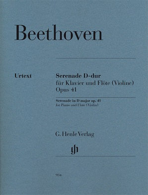 Beethoven - Serenade in D major, Op. 41 for Flute and Piano (Henle)