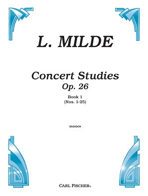 Milde - Concert Studies Op 26 Bk 1 No 1-25 Bassoon