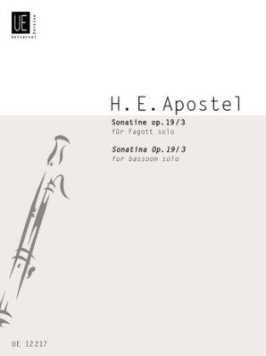 Sonatina for Bassoon Op 19 No 3, Hans Erich Apostel