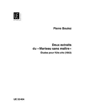 Boulez 2 Extracts from Le Marteau sans maitre Flute Solo