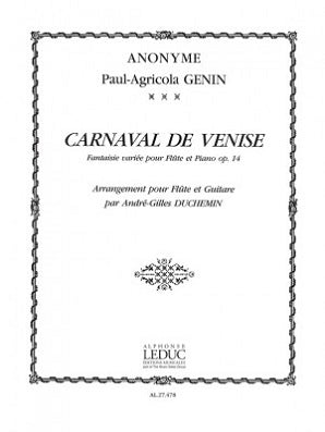 Génin, Paul-Agricole -  Carnaval  de Venise Op 14 Flute/Guitar