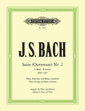 Bach J S - Suite (Overture) No. 2 BWV 1067 (Peters) FL/PNO/CD