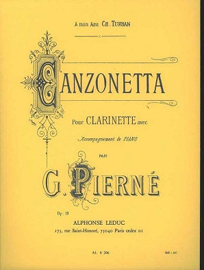 Pierne - Canzonetta Op. 19 for clarinet and piano
