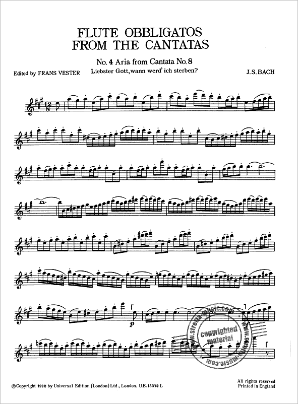Bach, J S - Flute Obbligatos from the Cantatas