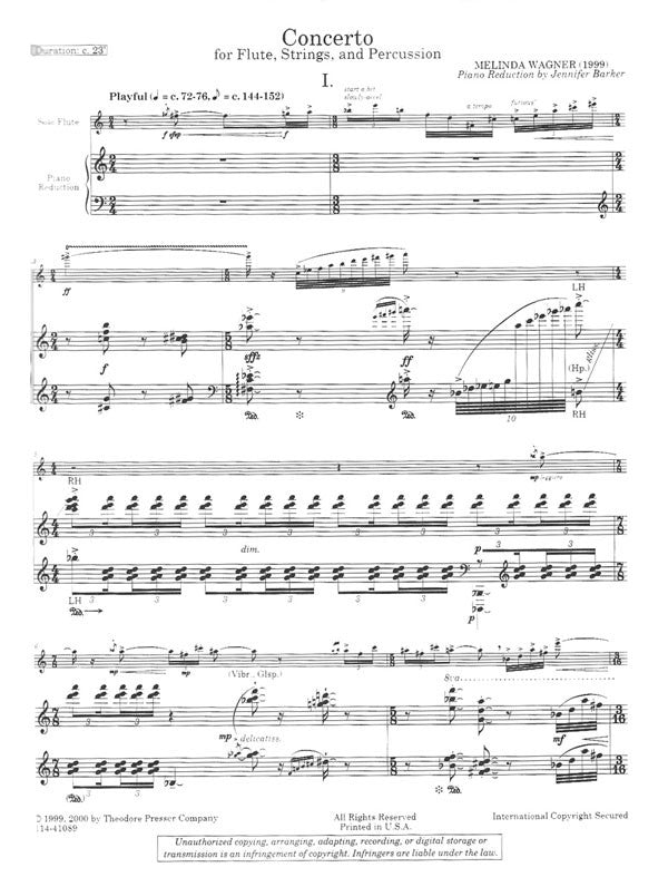 Wagner, Melinda - Concerto for Flute, Strings, and Percussion