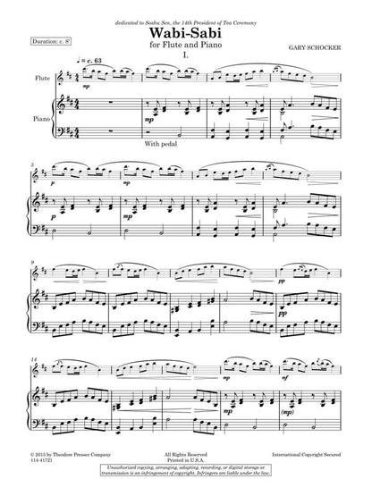 Schocker, Gary - Wabi-Sabi For Flute And Piano
