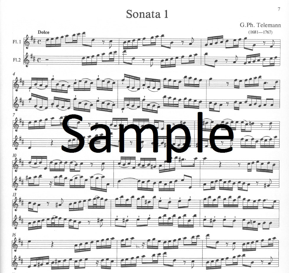 Telemann - 6 Sonatas OP 2 (6 Duets) 2 Flutes (Broekmans en van Poppel )