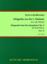 Brahms - Allegretto from the Symphony in F major No.3 op.90 for four flutes.