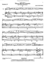 Schocker, G - Three minute sonata for flute and piano