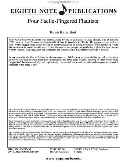 Kaisershot, K - Four Facile-Fingered Flautists