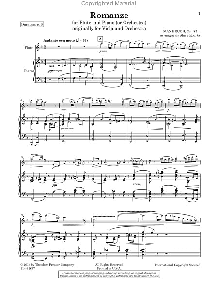 Bruch, Max - Romanze, Op. 85