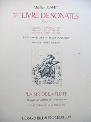 Blavet, M - Third Book of Sonatas Op. 3 Vol. 3 Billaudot Editeur