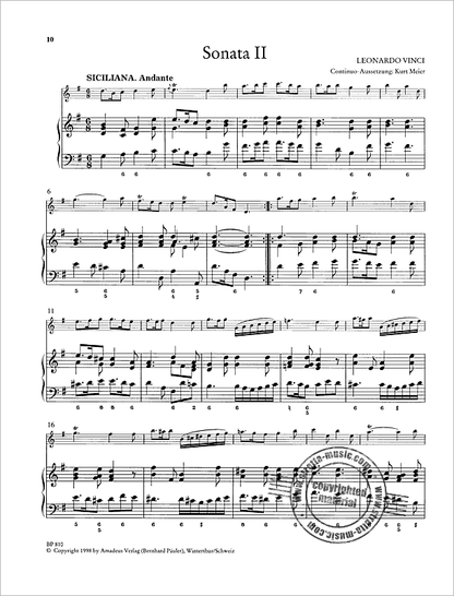 Vinci - Sonata in D & G Major (Amadeus)