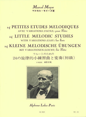 Moyse , M -24 Little Melodic Studies with Variations (easy) for Flute 24 Petites Etudes Melodiques (Leduc)