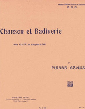 Camus, P - Chanson et Badinerie for Flute and Piano (Alphonse)