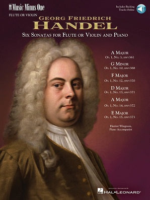 Handel - Six Sonatas for Flute and Piano - Flute Play-Along Book/CD Pack
