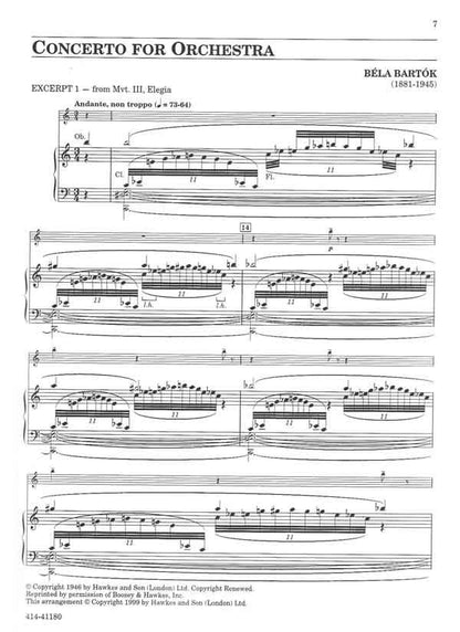 Orchestral Excerpts for Piccolo With Piano Accompaniment