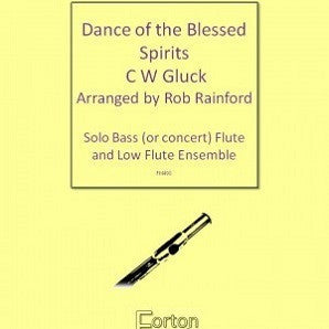 Gluck - Dance Of The Blessed Spirits Solo Bass or Concert Flute and Low Flute Ensemble