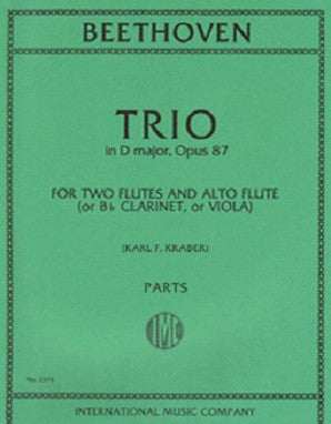 Beethoven - Trio in D major, Op. 87 Two Flutes and Alto Flute (with B? Clarinet and Viola parts)