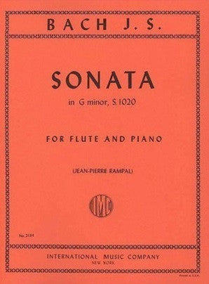 Bach , JS - Sonata in G minor BWV 1020 for Flute and Piano (IMC)