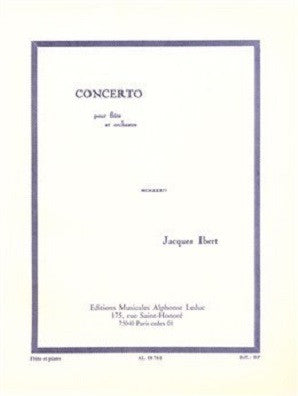Ibert - Flute Concerto flute / piano (Leduc)