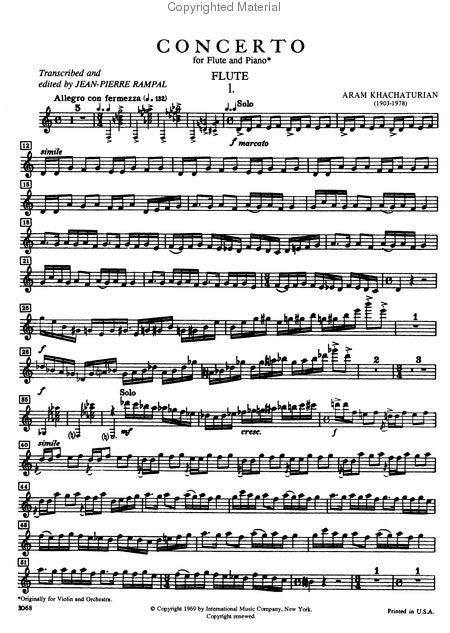 Khachaturian,AL - Concerto originally for violin (IMC)