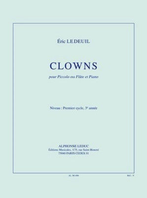 Ledeui, Eric - Clowns for Flute and Piano (Leduc)