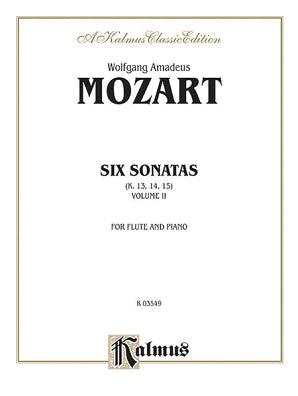 Mozart - Six Sonatas K13 - 15 Vol 2 Fl/Pno (Kalmus)