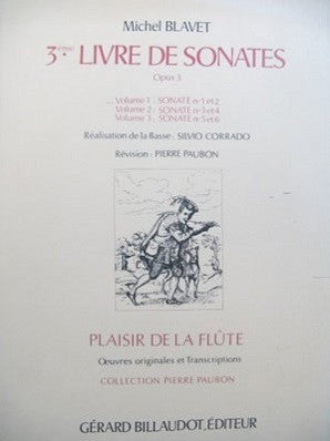 Blavet, M - Third Book of Sonatas Op. 3 Vol. 1Billaudot Editeur