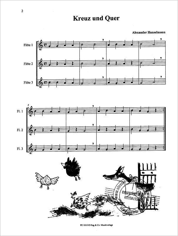 Hanselmann, Alexander - Die Querflötenfibel: Kanons & Trios