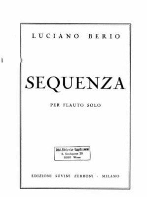 Berio - Sequenza for solo flute (Edizioni Suvini Zerboni)