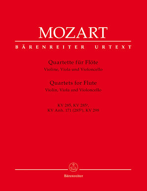 Mozart: Flute Quartets (4) (K.285, 285a, 285b, 298) (Urtext).