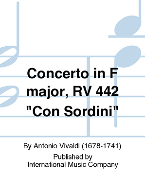 Vivaldi - Concerto in F Major RV442 con sordini (IMC)
