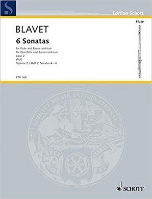 Blavet, M - 6 Sonatas Op.2, Vol.2 (Flute & Piano) (Schott)