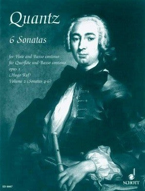 Quantz - 6 Sonatas Op. 1 Vol. 2  Nos. 4 -6 for Flute and Basso continuo (Schott)