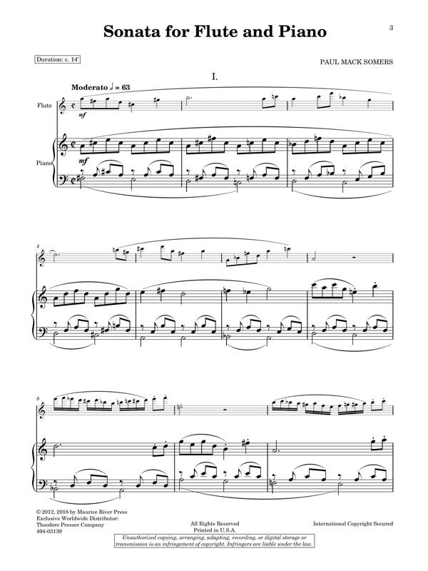 Somers, Paul  - Flute Sonata
