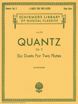 Quantz 6 Duets Op.2 Lib.1773 2 Flutes (Schirmer)