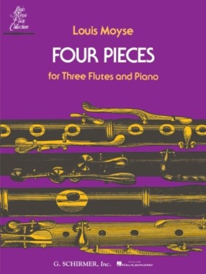 Four Pieces for Three Flutes and Piano - Moyse - (schirmer)