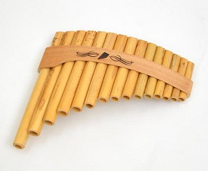Roumaines (Curved) Cane Panpipe with 15 pipes