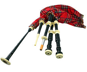 Full sized bagpipes in cocuswood