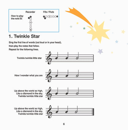 Best Start Music Lessons Song Book 1 for Recorder, Fife, Flute (Digital Download)
