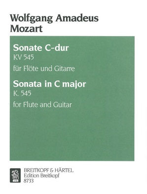 Mozart, Wolfgang Amadeus - Sonata “facile” in C major K. 545 for flute and guitar