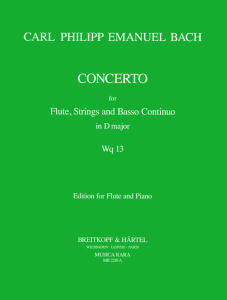 Bach, CPE - Flute concerto in D major Wq 13