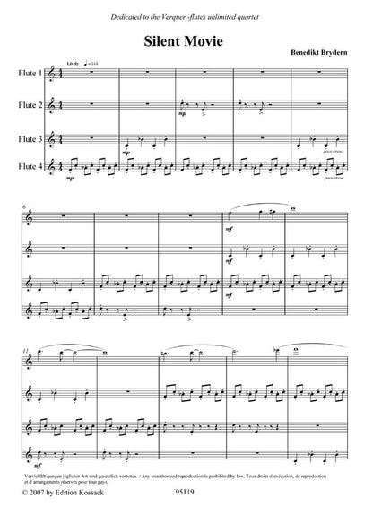 Brydern - Silent Movie for flute quartet
