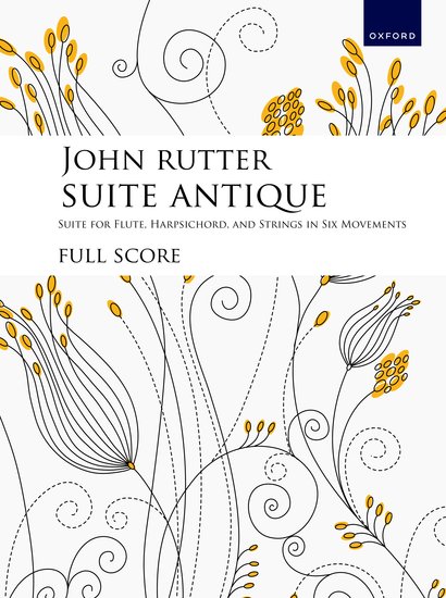 Rutter, John - Suite Antique for Flute, Harpsichord and Strings - Full Score [Score only]
