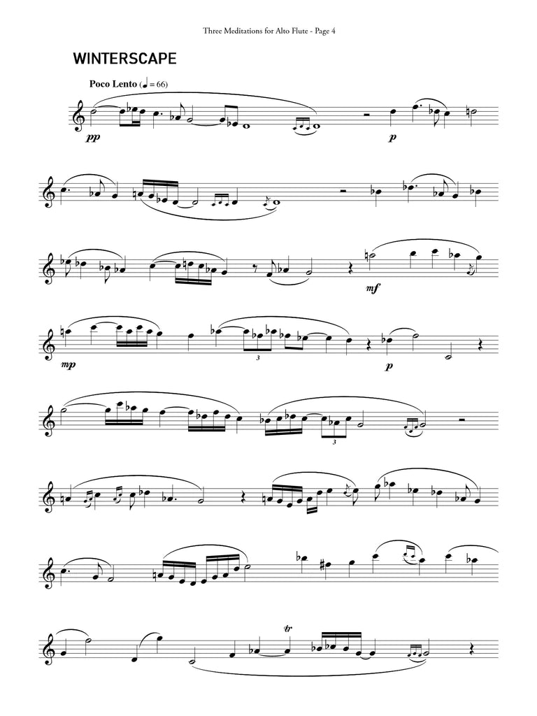 Loeb - Three Meditations for Alto Flute Solo