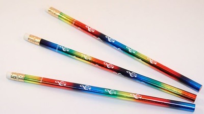 Prismatic Pencil Rainbow With Treble Clefs