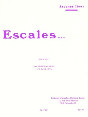 Ibert, Jacques - Escales Oboe/Piano
