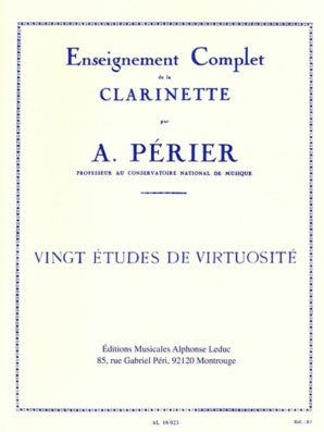 Perier, Auguste - 20 Virtuosic Etudes For Clarinet
