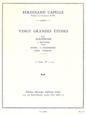 Capelle, Ferdinand - 20 Grande Etudes Vol. 2 Nos. 11-20 for sax or oboe